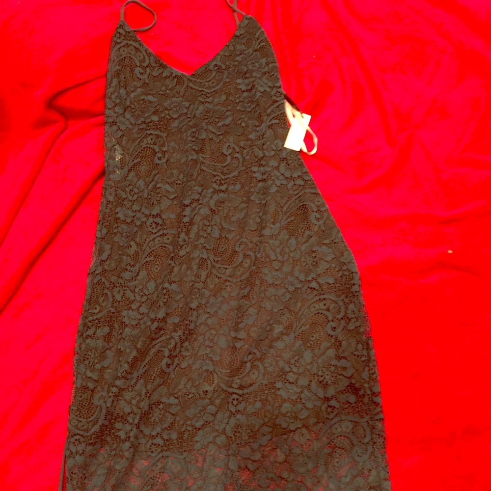 Dark Green backless dress